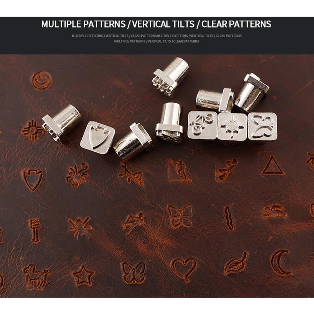 37 Pcs Leather Stamping Tool kit Leather Stamps Alphabet for Metal Love flower Stamps Punch Set for Leather Craft Printing Tools