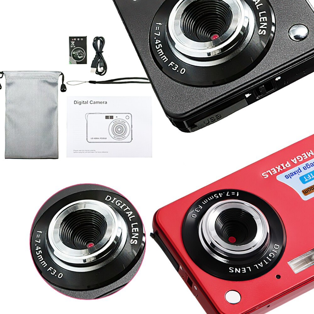 2.7" HD 1080P 18MP ZOOM Mini Digital Camera DV Video Kids Camcorder Anti-Shake Photo Camera Kids