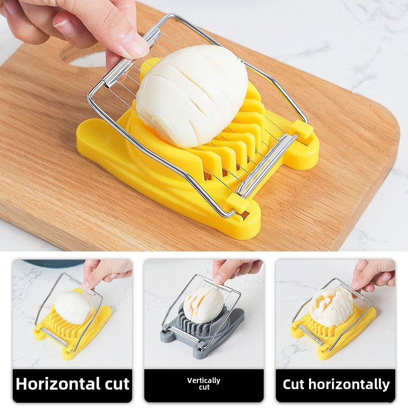 Plastic eiersnijder met één kop Ei gesneden mooie splitflap gesneden dennen ei-functie eiersnijder gereedschap eiersnijder