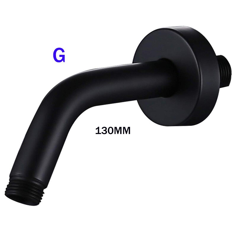 Black Stainless Steel Wall Mounted or Ceiling Mounted Bathroom Shower Arm Shower rod: G