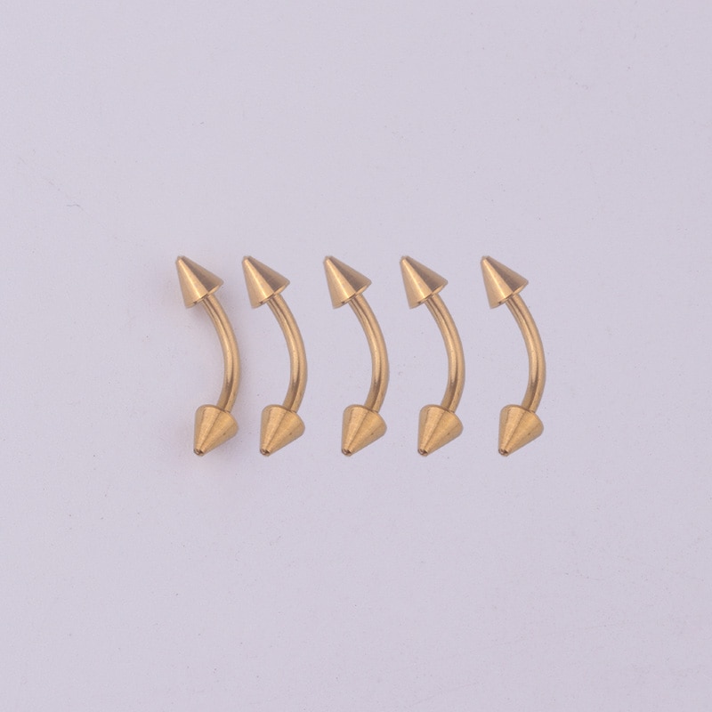 Lot de 5 Anneaux Sourcil - Barbell Courbé Acier Chirurgical 16G - Bijoux de Corps