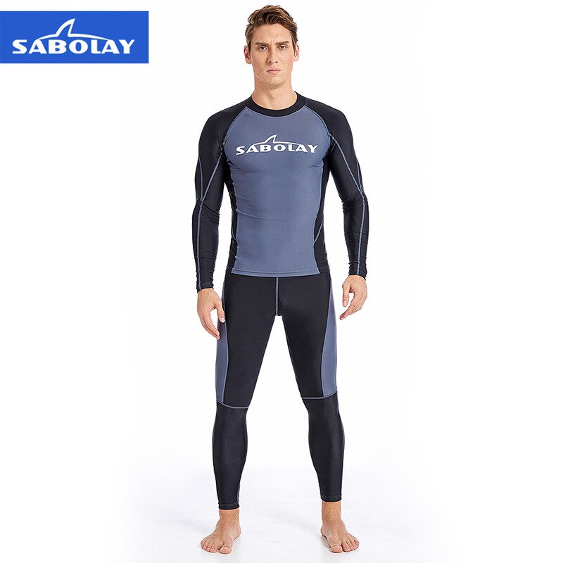 L-5XL Plus Size Rashguard Surf Swim Shirt Men Long Sleeve Swimsuit Swimwear Rash Guard Quick Dry Diving Suit Man Sails Clothes