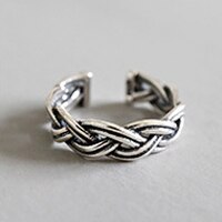 JShine Women's Rings Open Adjustable 925 Sterling Silver Midi Finger Knuckle Ring Retro Flower Toe Chain Ring Beach Foot Jewelry: C-AR1744