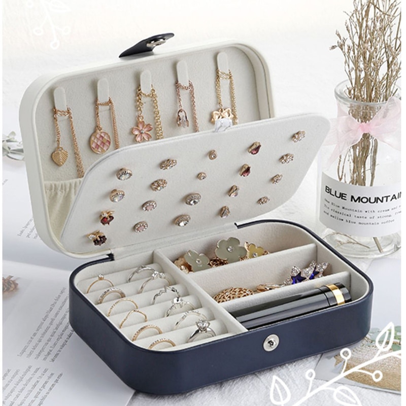 Boîte à bijoux avec miroir bijoux cercueil Portable maquillage organisateur beauté voyage boîte Bracele porte-collier emballage