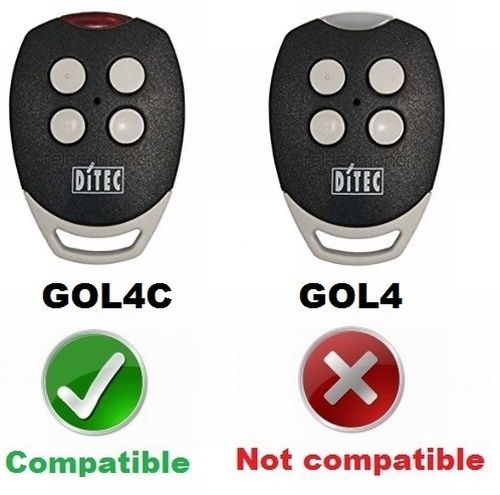 Ditec gol 4c garasjeport/havn fjernkontroll bytte/duplikator rask kode 433.92 mhz