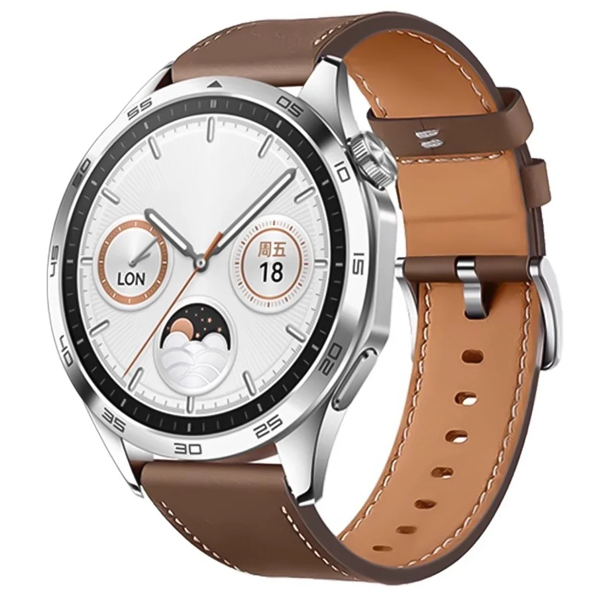 22mm 20mm læderrem til huawei watch  gt 4 46mm watch 4 pro  gt 3 gt2 pro 42mm buds rem urremme blød udskiftningsrem: Hvid sort / 12mm