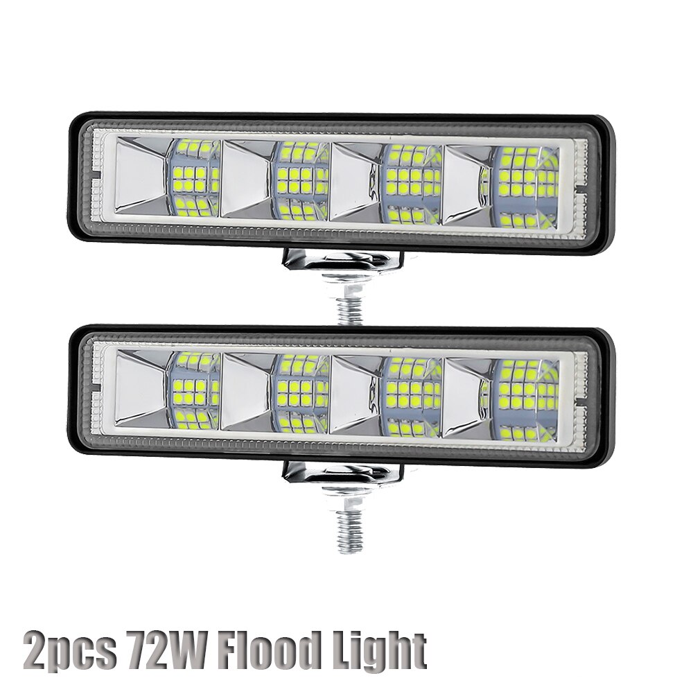 LED Scheinwerfer 12-24V Für Auto Motorrad Lkw Boot Sattelzug Offroad Arbeits Licht LED Arbeit Licht Scheinwerfer: 2pcs 72w flood
