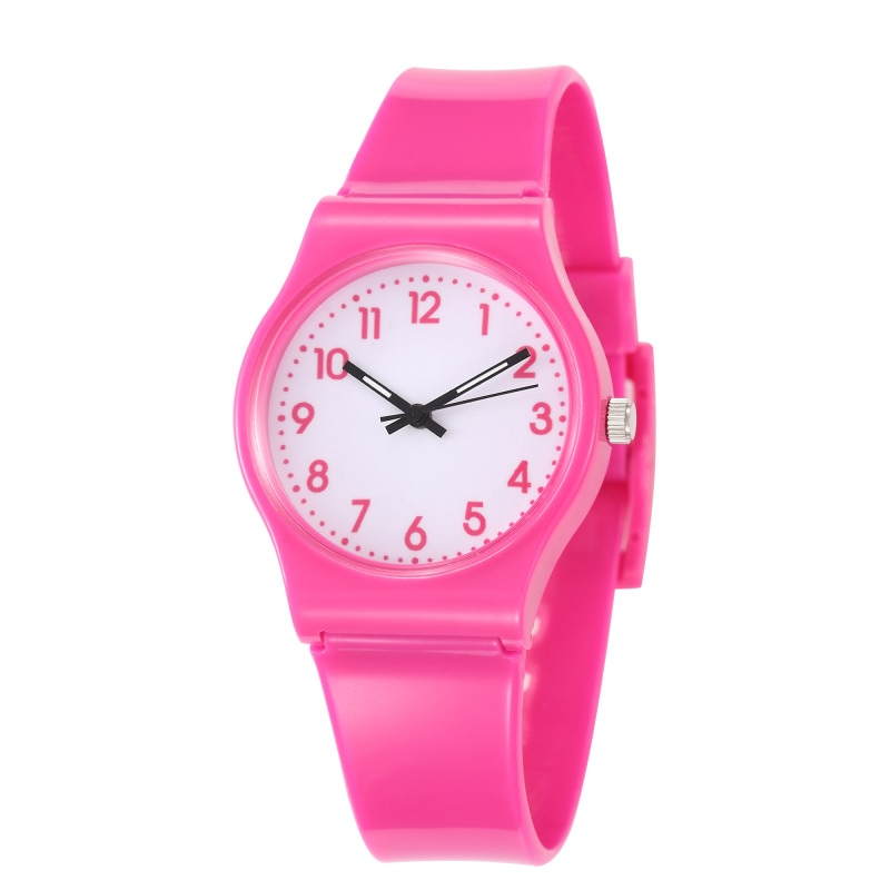 Barn titta på sport barn klockor vattentät kvarts klocka armband rosa silikon armbandsur för pojkar och flickor reloj nino