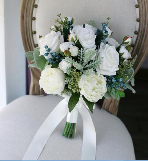 Bruiloft Boeket Succulenten Groene Kunstmatige Bruidsboeketten Vrouwen bouquet de mariage boeket: Default Title