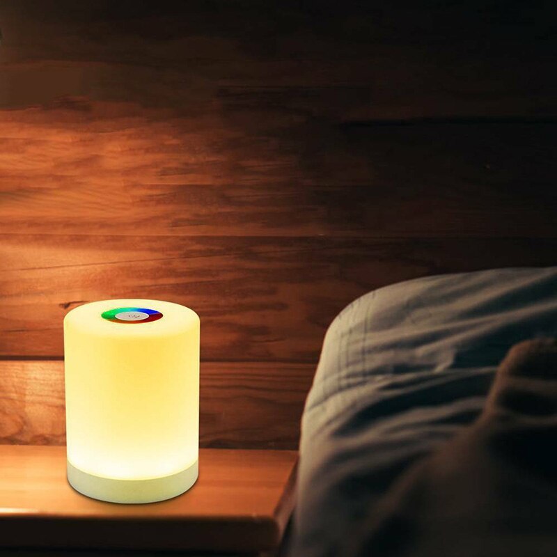Fem mode bærbar natlampe sengelamper berøringslamper led rgb usb lysdæmper bordlampe til læsning camping telt soveværelse fodring baby