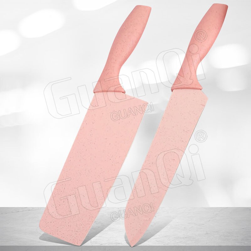 Santoku-cuchillo de cocina de acero inoxidable, herramienta de pelado de 5, 7 y 8 pulgadas, para Chef, carne, pescado: 2PCS-B