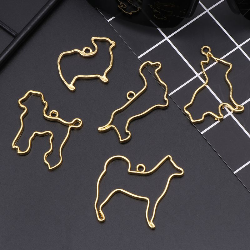 5 teile/satz Hund Tier Styling Kristall Epoxy Kleber UV Harz Metall Grenze Farbe Halte DIY Schmuck, Der Rahmen
