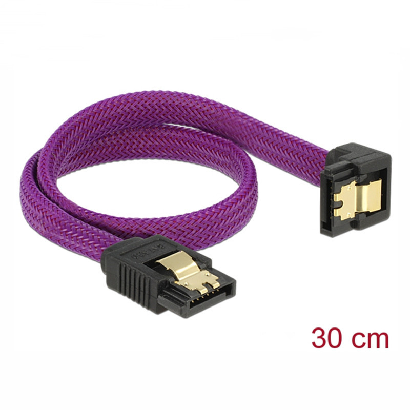 SATA 3.0 7 danych 6 Gb/s kabel, strąk kątem pionowo w dół SSD kabel dysku twardego HDD kabel robić transmisji danych z kolorowe nylonowy rękaw kabel