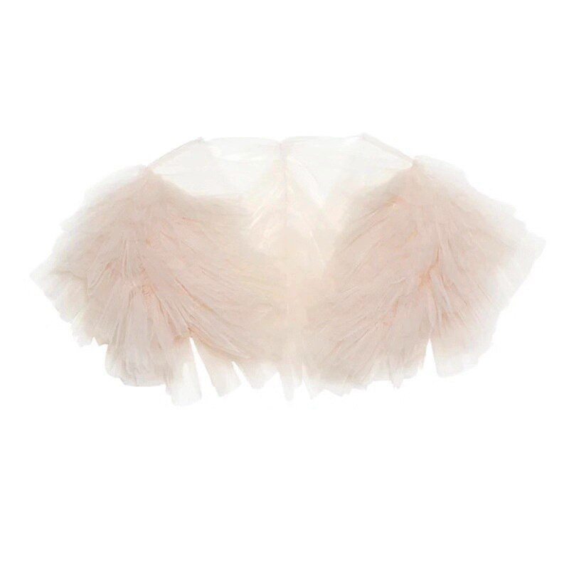 Dziewczyna kamizelka na wesele sukienka miękka tutu księżniczka peleryna dla dzieci 80-140cm E81229: morela / M(4-5Y)