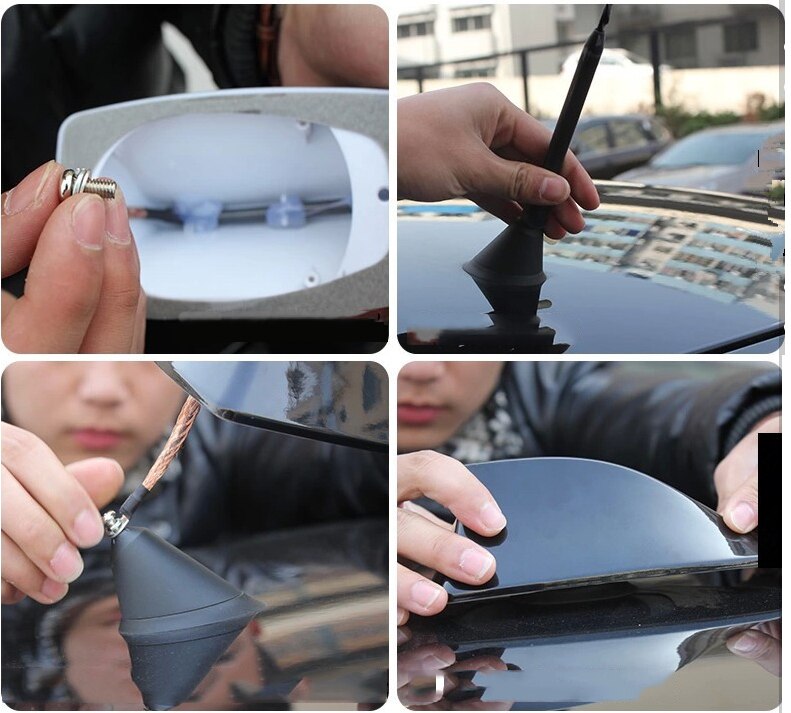 Antenas de señal de coche alerón con forma de aleta de tiburón, accesorios para Kia ceed gt jd sw rio 2 3 4 niro Borrego Carens, accesorios para carnaval SOUL