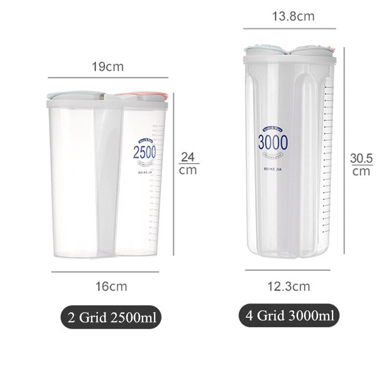 Kitchen Grain Storage Box Transparent Moisture-proof Sealed Tank Bulk Food Storage Cereal Dispenser Plastic Containers with Lids