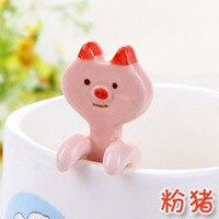 Hangable Novelty Funny Animal Ceramic Coffee Spoon Stirring Spoon Dinner Spoon Teaspoon for Children Kids Pig Frog Bear Cat