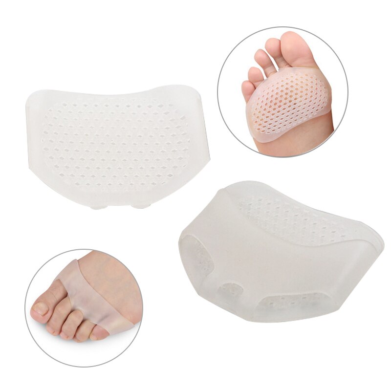 Antepié de silicona almohadillas Gel plantillas pedicura calcetines juanetes Corrector separador para dedos del pie Hallux Valgus corrección cojín Gel almohadilla: 1 Pair H