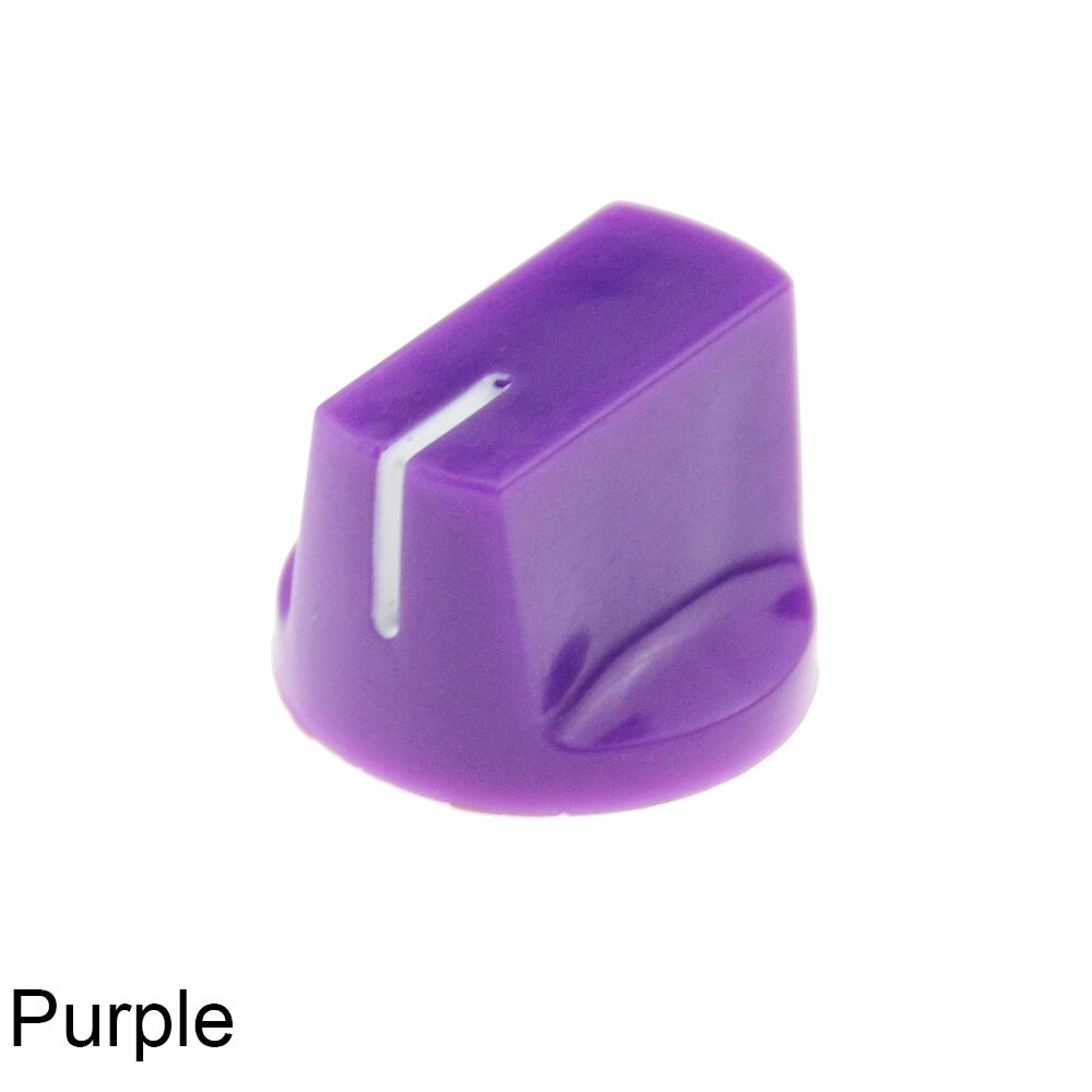 10 Pcs Kleurrijke Plastic Knop Met 6.35 Mm Shaft Hole Diameter 1510 Clone Potentiometer Pedaal Cap Gitaar Cap KN-19: Purple