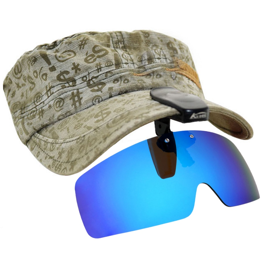 Polarisierte Angeln Gläser Hut Visiere Sport Clips Kappe Clip auf Sonnenbrille Für Angeln Radfahren Wandern Golf Brillen UV400