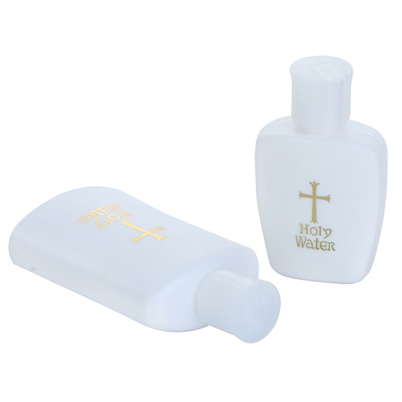 60/100/200ml Easter Plastic Water Bottle Religious Articles Easter Holy Water Bottle With Gold Blocking Logo Holy Water