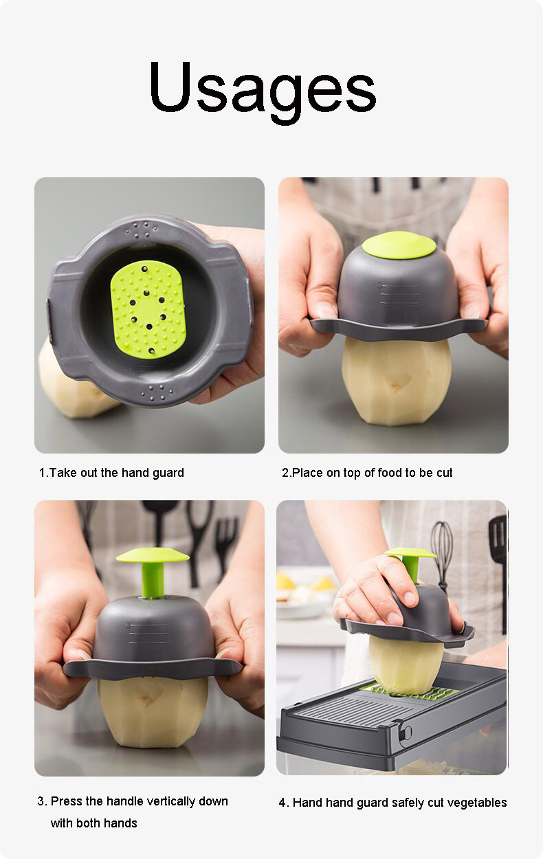Pelador multifuncional, rebanador de cebolla, pelador de zanahorias, rallador, herramienta de cocina, cortador para fruta y verdura, rallador, cortador A