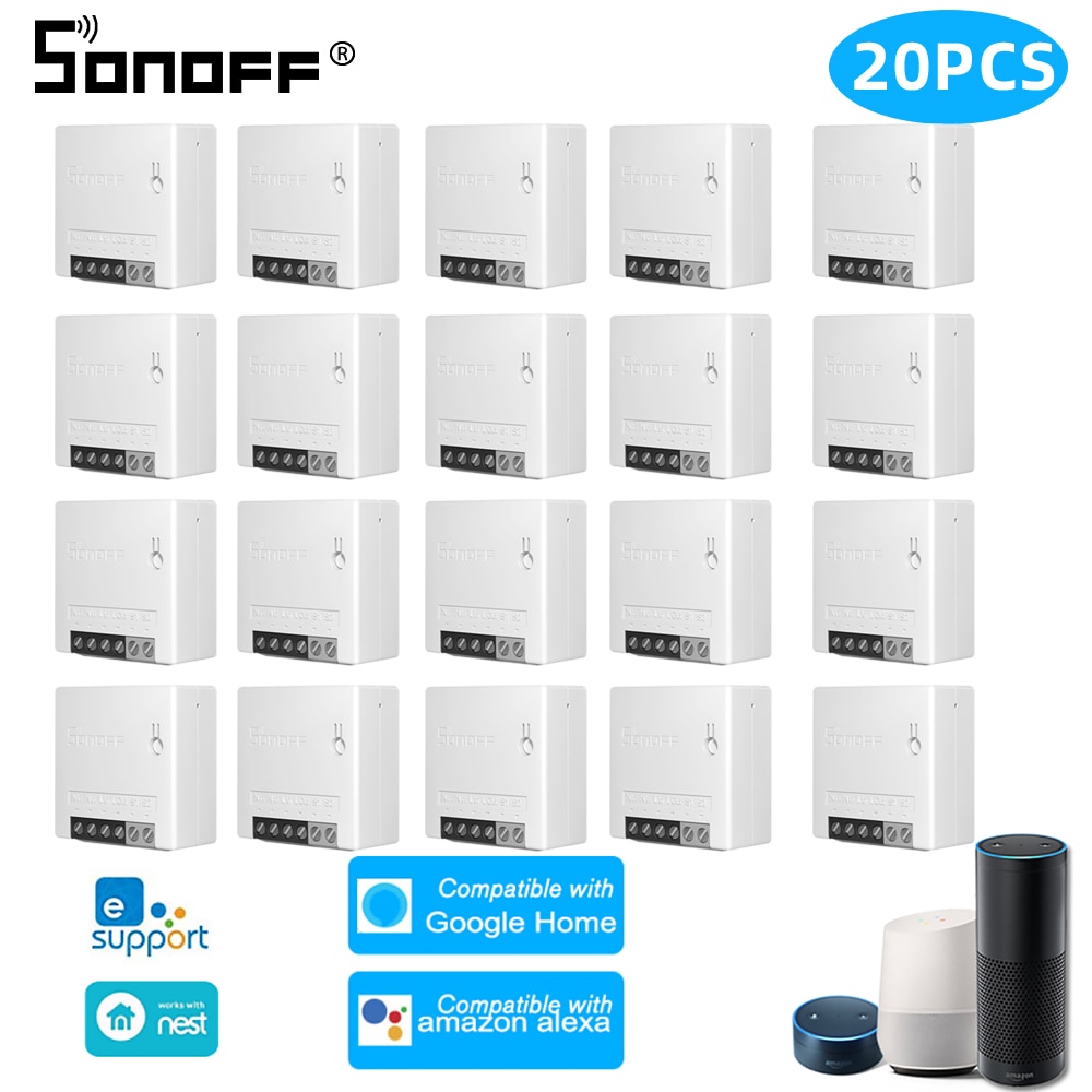 SONOFF-interruptor inteligente bidireccional Mini R2, módulo de relé con Wifi, Control remoto por voz, funciona con Alexa y Google Home