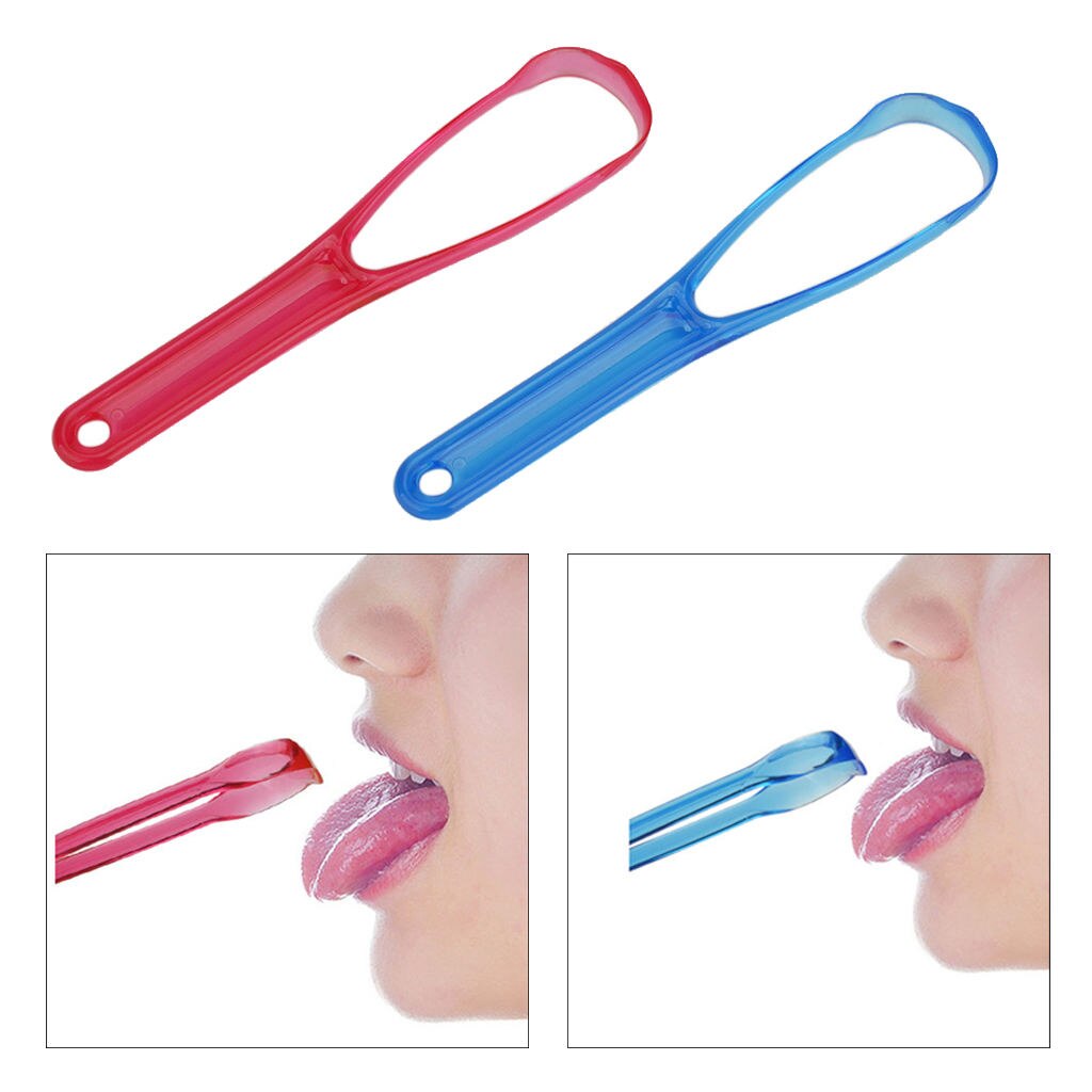 Plastic Tongue Cleaning Scraper Oral Hygiene Care Cleaning Tool