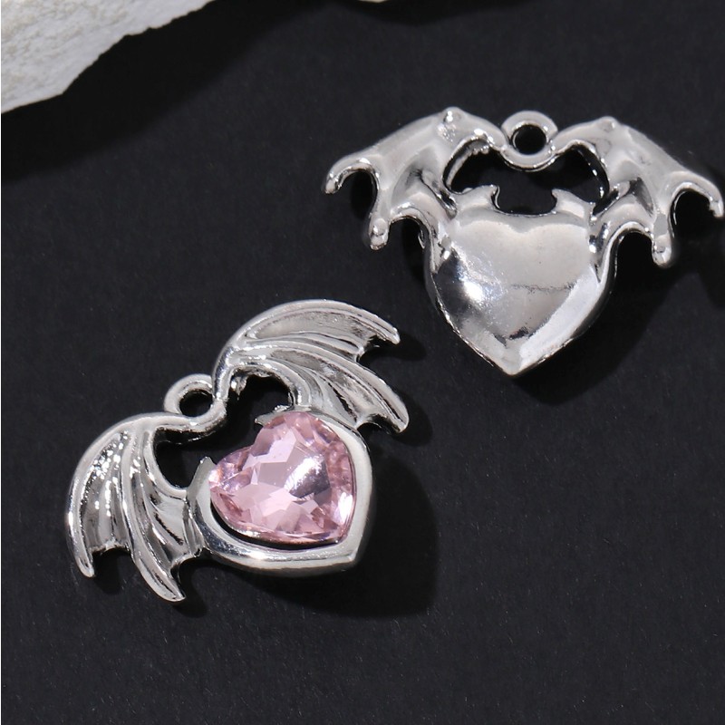 5 stuks roze vlinder-, ster- en hartvormige emaille bedeltjes, schattige  y2k leuke hangers in coole stijl voor het maken van zelfgemaakte sieraden.: Roségouden kleur