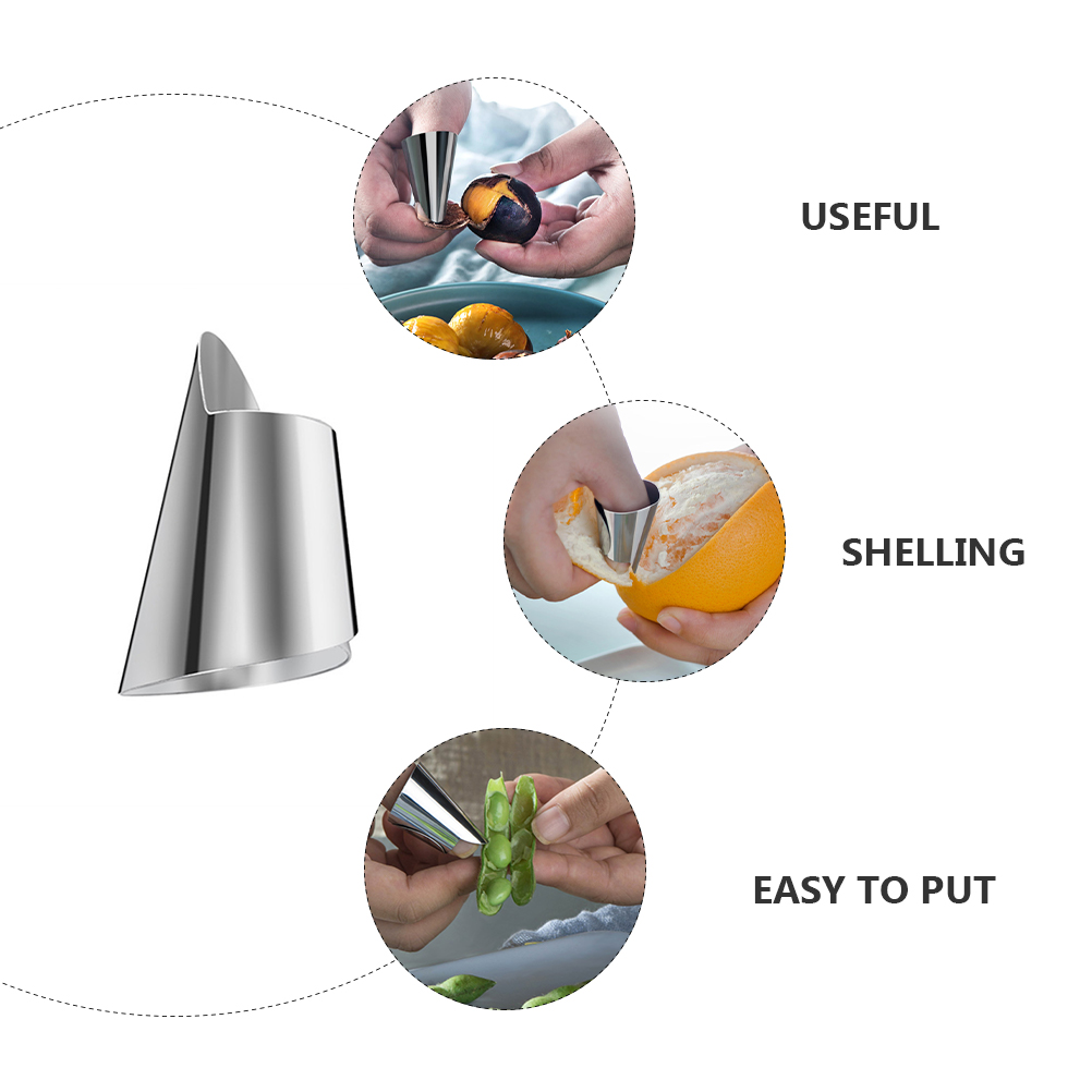 20pcs Stainless Steel Finger Guard Picking Vegetables Metal Nail Cutting Cover