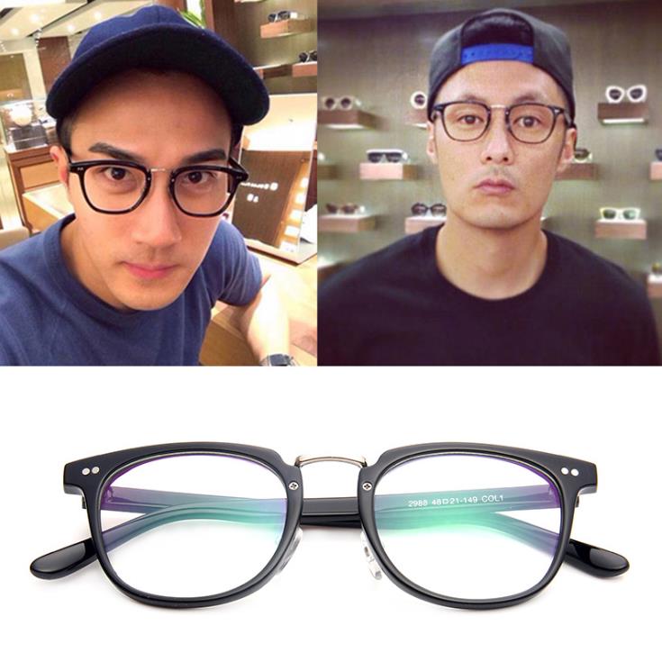 Clear Lens Glasses Men's Glasses Frame Square Optical Eyewear Retro Transparent Myopia Prescription Eyeglasses Frame