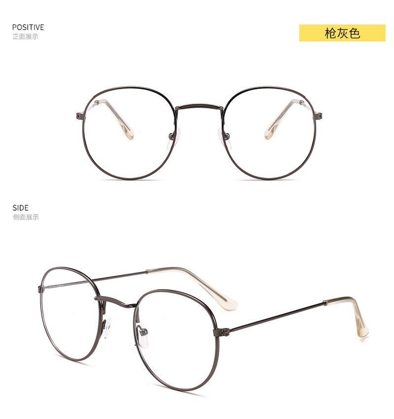 Unisex Classic Gold Metal Frame Glasses Women Men Classical Computer Round Frame Glasses for Reading