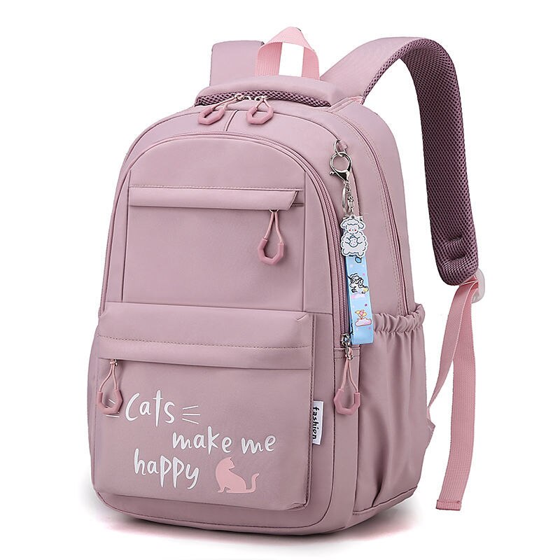 Meisjes Schooltassen Voor Tieners Student Basisschool Rugzak Kids Grote Capaciteit Casual College Stijl: Roze