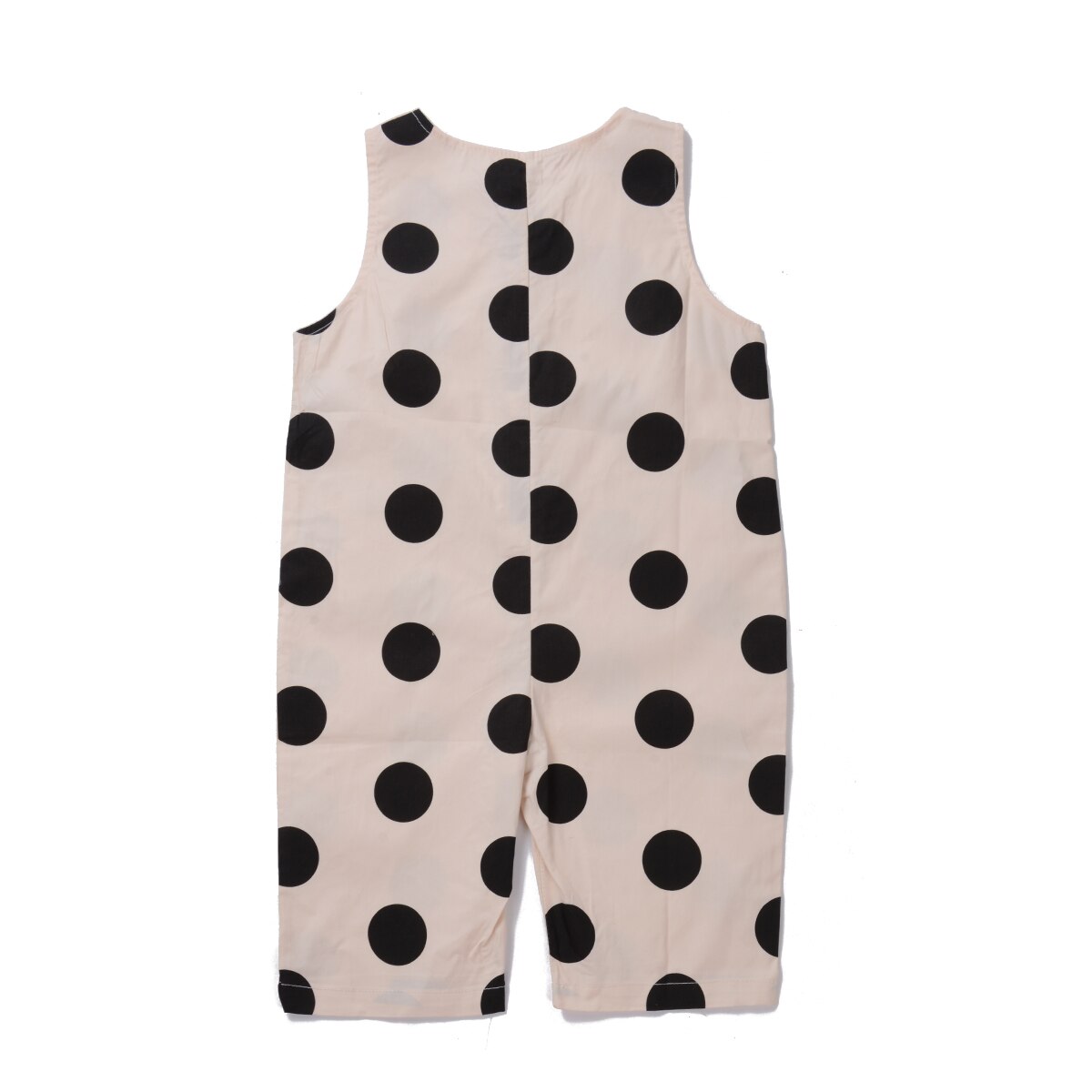 Bebis sommarkläder spädbarn barn flicka jumpsuit 100%  bomull mysig ärmlös buttondown lös prickig jumpsuit byxbyxa