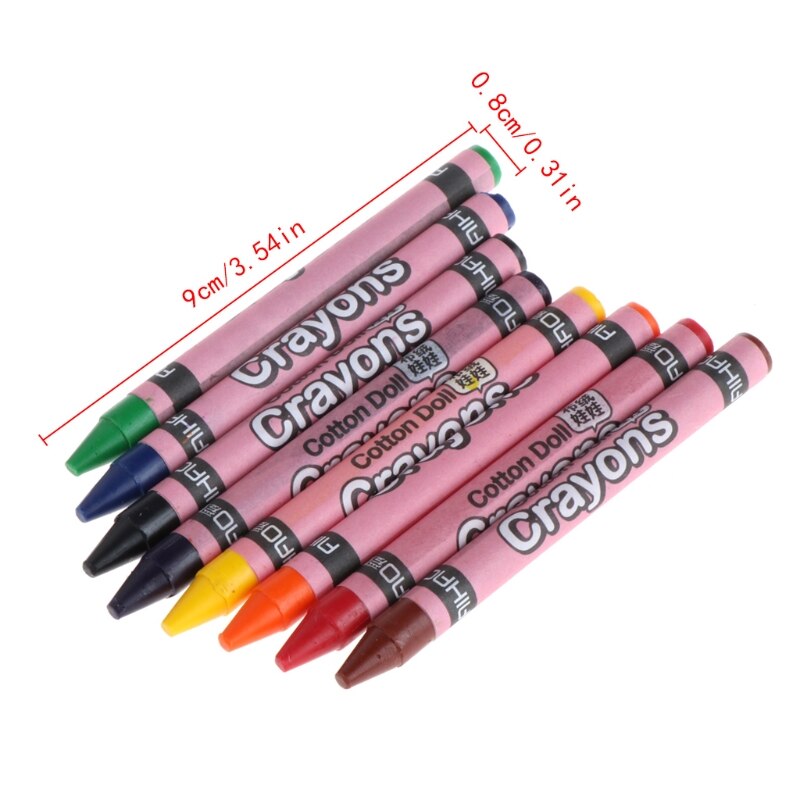 1 Set Wax Crayon Stick Kid Painting Drawing Sketching Art Tool 8/12/24 Colors