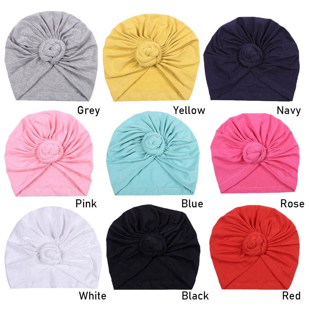 Headwrap Pre-Tied Bonnet Turban Caps for Baby Kids Chemo Hat Cotton Headscarf Baby Girl Headband Chemotherapy Cap