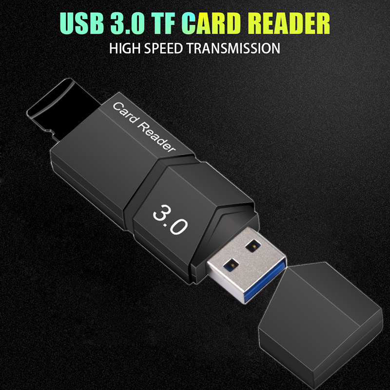 Lector de tarjetas Micro SD 3,0 adaptador USB de alta velocidad con ranura para tarjeta TF C286 soporte máximo lector de tarjetas de memoria de 128GB para computadora