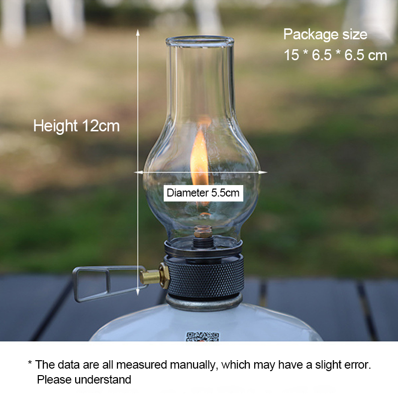 Lámpara de vela de Gas portátil para acampar, luz compacta de Gas butano, uso en exteriores para acampar, pescar, Picnic, luz nocturna, lámpara de Gas