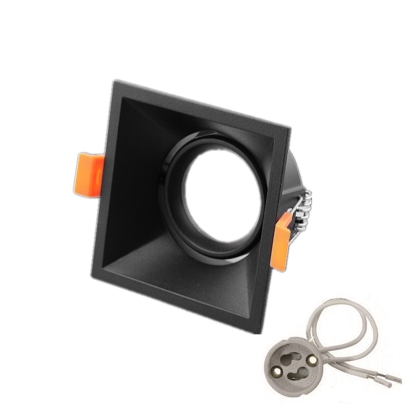 Platz LED Einbau Decke Montage Downlight Lampen Sockel Basis GU10/Herr16 85mm See Rahmen Halterung Stelle Lichter Montage leuchten: Schwarz / GU10