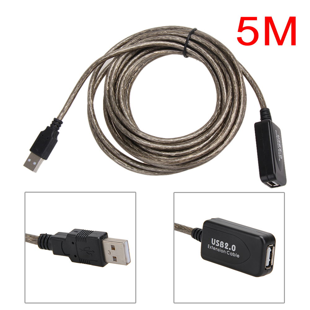 5m 10m 15m 20m USB Cable Male To Female USB 2.0 Extension Cable Extension Line Cable High Speed Wire Data Adapter Connector
