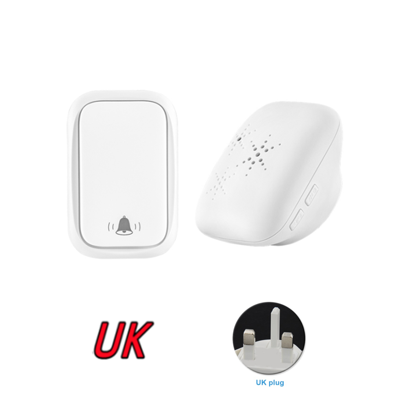 Cerhot Self Powered Outdoor Wireless Doorbell Waterproof Door Ring Chime 150M Distance 38 Songs Home Welcome Door Bell Sets: Gold