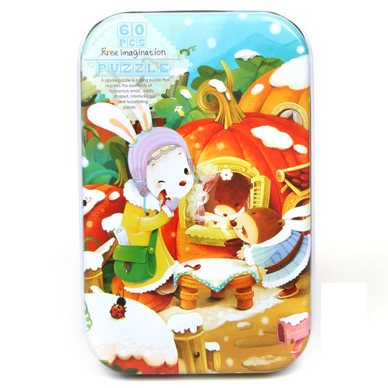 60 Pcs Houten Puzzels Voor Kinderen Kinderen Ontwikkeling Speelgoed Beste Cadeau Cartoon Beeld Dier Jigsaw Doos Baby Vroege Educatief Speelgoed: 2