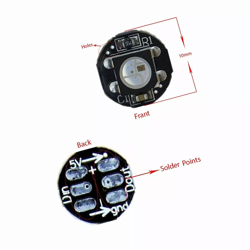 100 pixel/string WS2812B/SK6812 5V RGB adressierbare 10mm runde pixel licht; IP20;5cm/10cm/15cm/20cm abstand; klar/rgb/schwarz draht: green / 650W