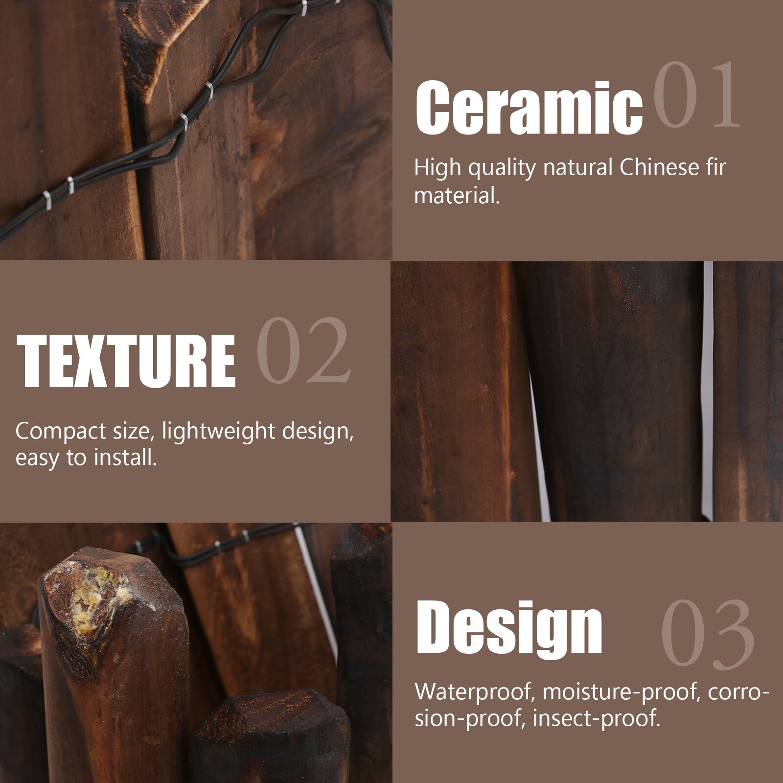 Garden Wood Fence Household Yard Fence Outdoor Horticulture Wooden Fence