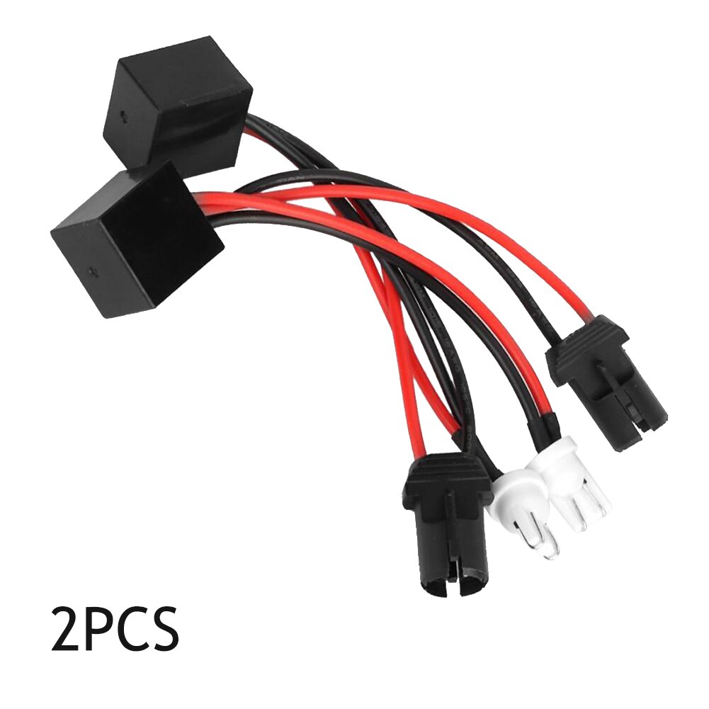 2pcs T10 LED Light Canbus Headlight Decoder Anti Flicker Error Canceller Halogen to LED Adapter for Turn Signals