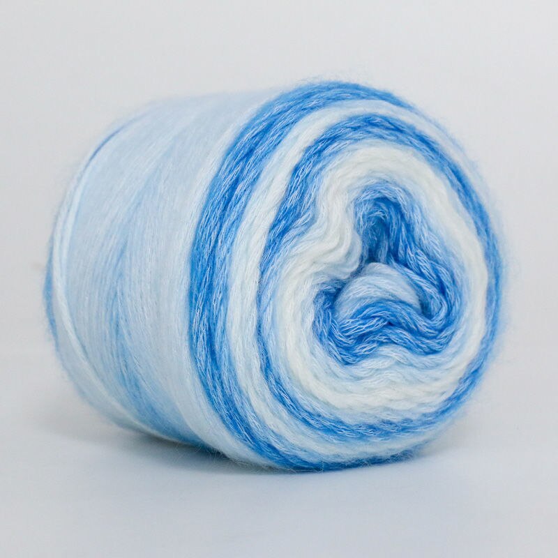 280m Cake Yarn DIY Woven Cotton Long Segment Dye Rendering Gradient Rainbow Crochet Thread 100g Handmade Stuff: 64