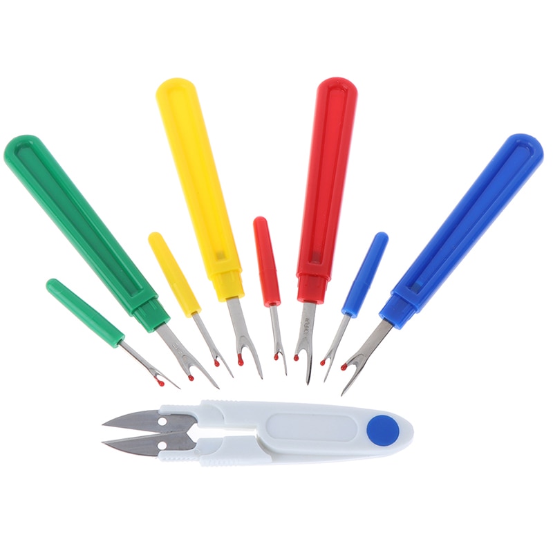 9 Stuks Tornmesje Stitch Unpicker Met Plastic Handvat Draad Cutter Diy Naaien Remover