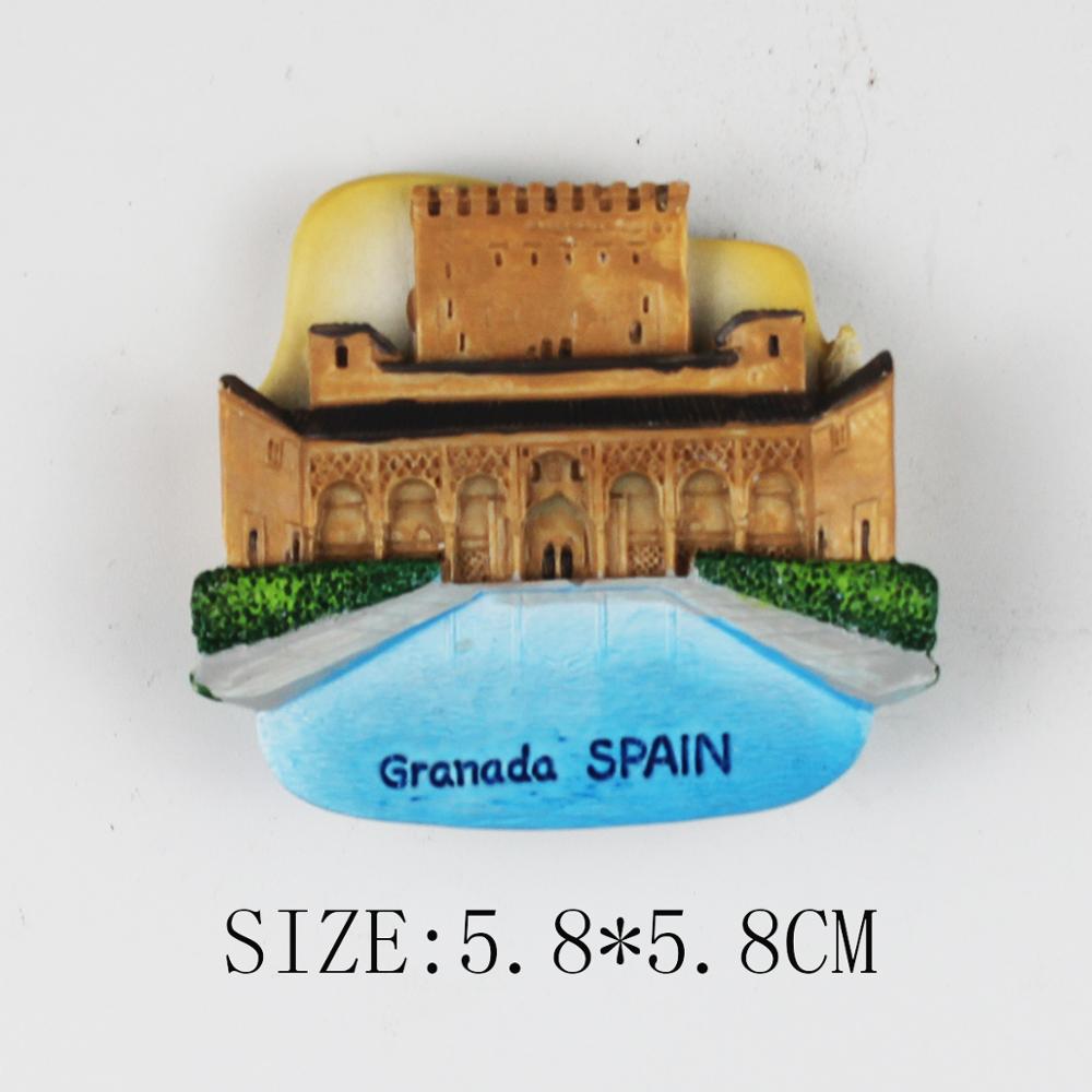 Spansk tyrefægter tyr turist resin granada firben spanien køleskab klistermærker rejser mosaik køleskab magnet souvenir: Gul