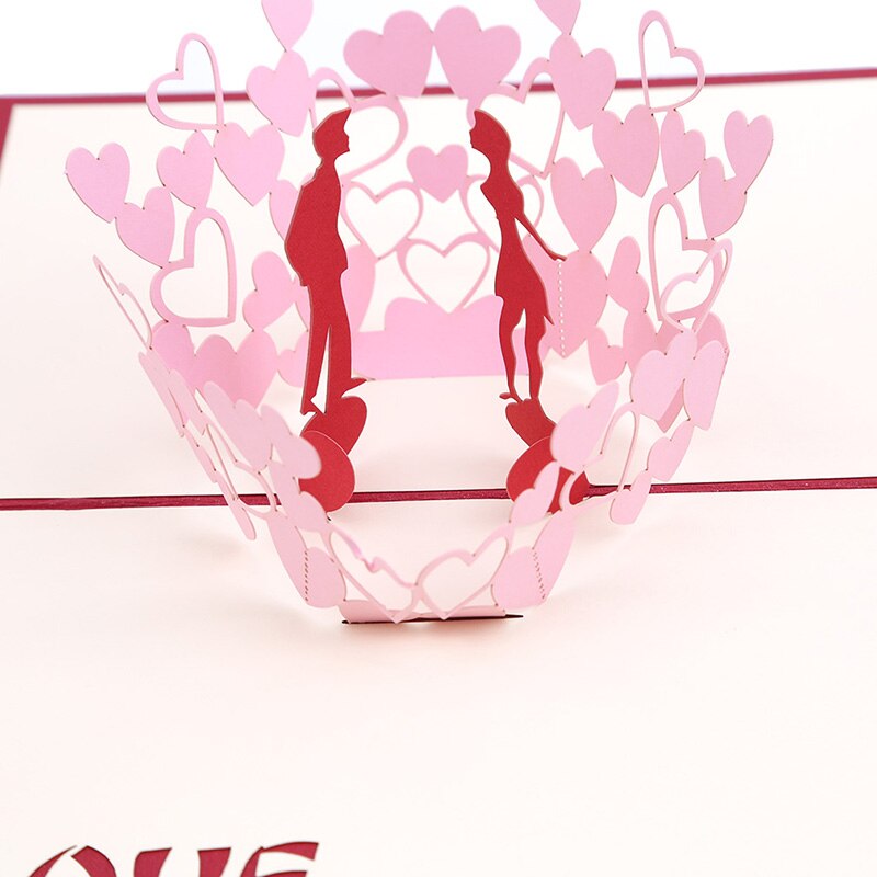 Banquet Invitation 3D Couple Greeting Card Folding Stamping Greeting Card Birthday Card With Envelope