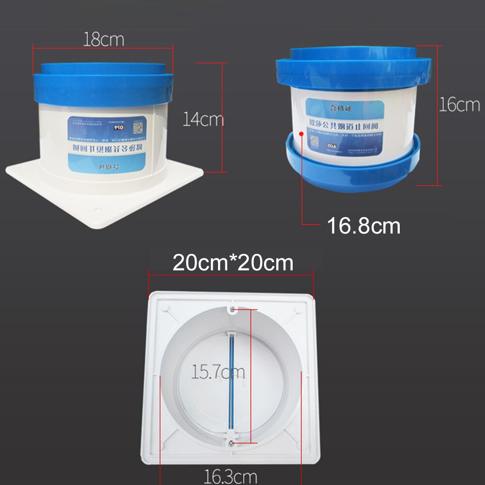 PVC Exhaust Fan Check Valve for Bathroom Kitchen One-wat Valve Round Pipe Backdraft Damper ABS Ventilation Grill system